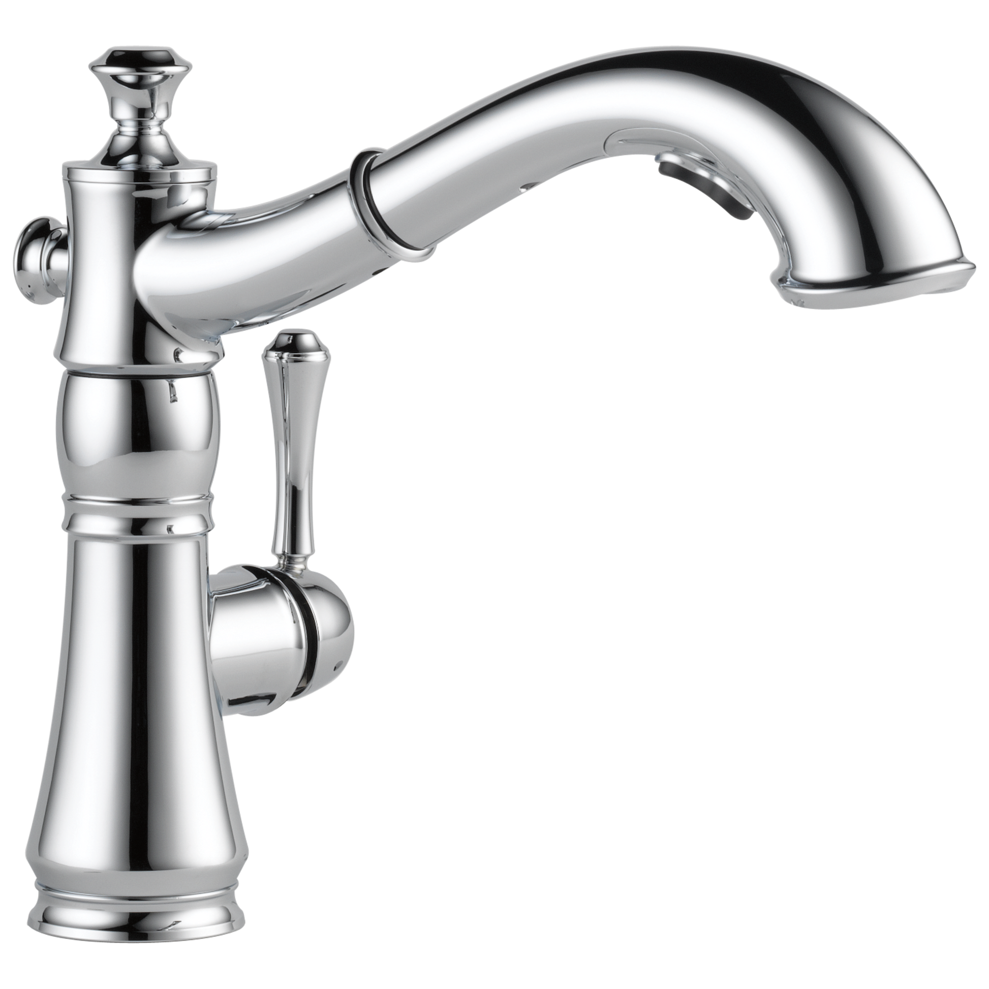 Delta Cassidy Chrome Single Handle Deck-mount Pull-out Kitchen Faucet with Sprayer