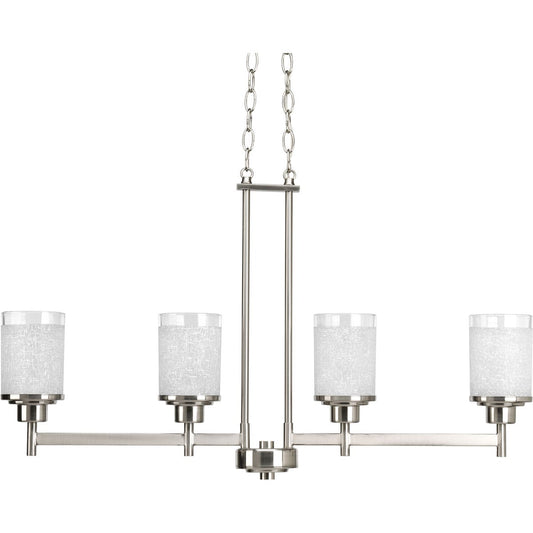 Progress Lighting Alexa 4 -Light Brushed Nickel Modern/contemporary For Use in Bedrooms, Dining Rooms, Foyers, Kitchens, Living Rooms Chandelier 559293