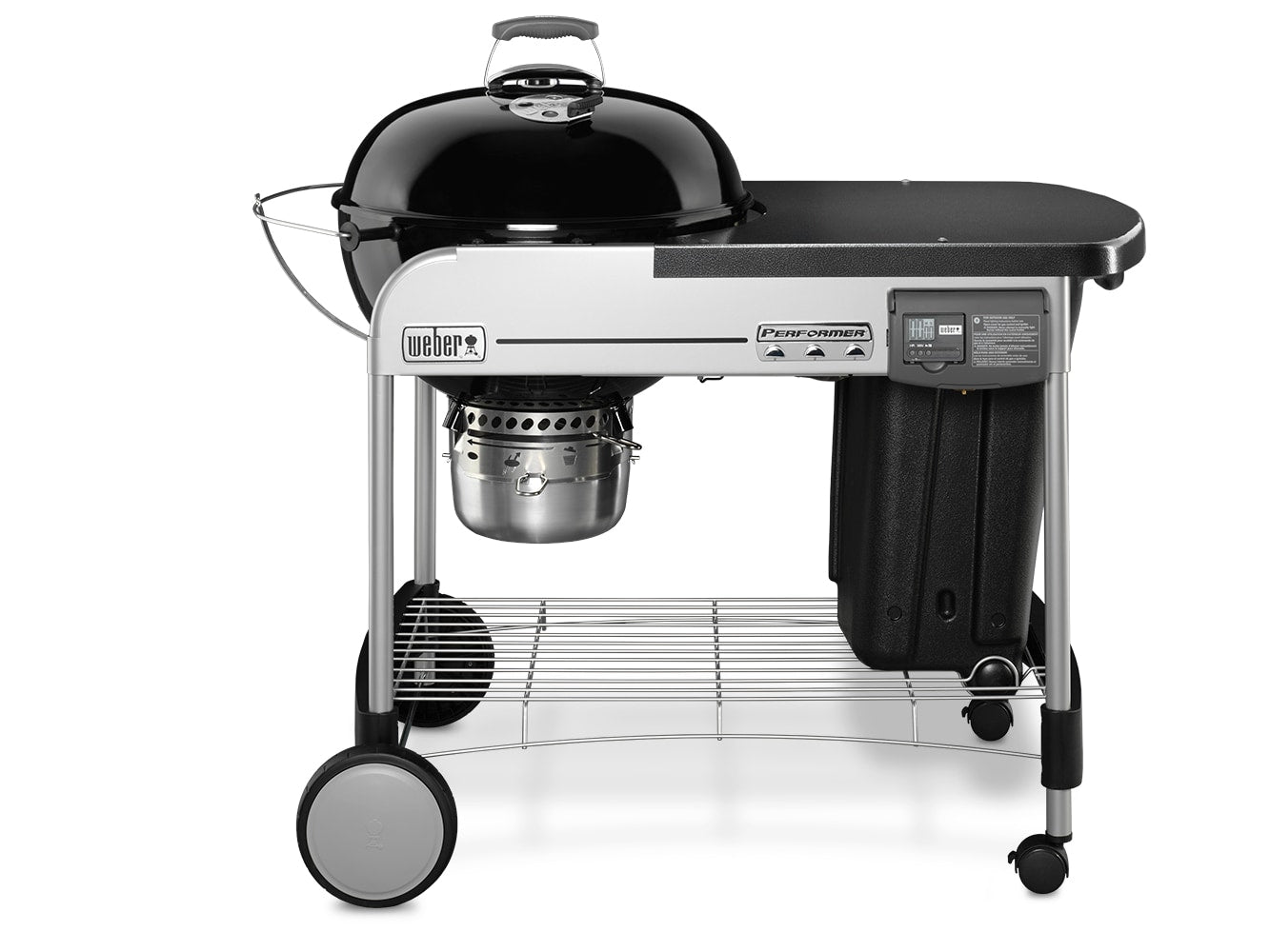 Weber Performer Deluxe 22-in W Black Kettle Charcoal Grill 15501001