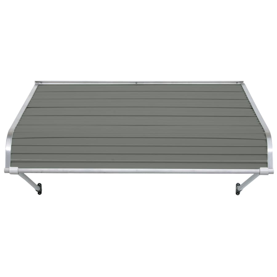 NuImage Awnings 1100 60-Inches Wide x 36-Inches Projection x 15-Inches Height Metal Graystone Solid Fixed Door Awning