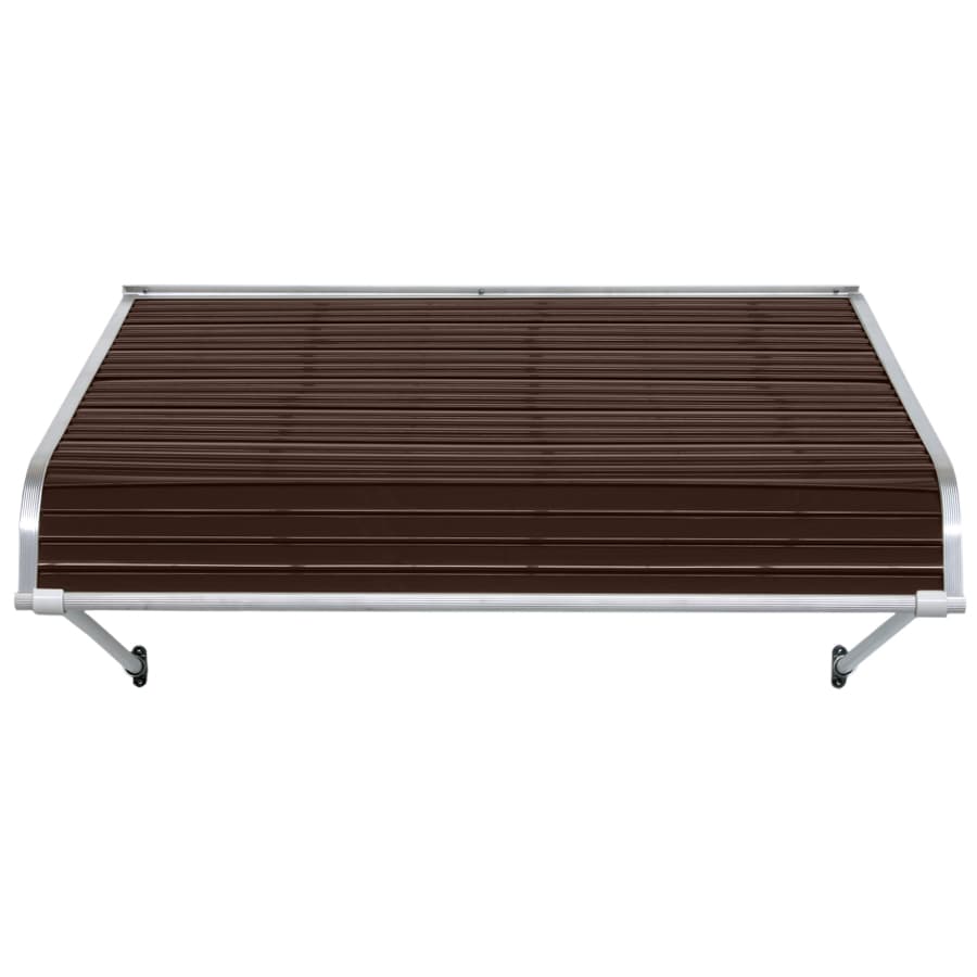 NuImage Awnings 1100 40-Inches Wide x 30-Inches Projection x 13-Inches Height Metal Brown Solid Fixed Door Awning