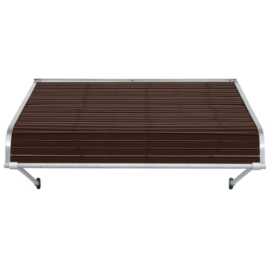 NuImage Awnings 1100 36-Inches Wide x 48-Inches Projection x 18-Inches Height Metal Brown Solid Fixed Door Awning