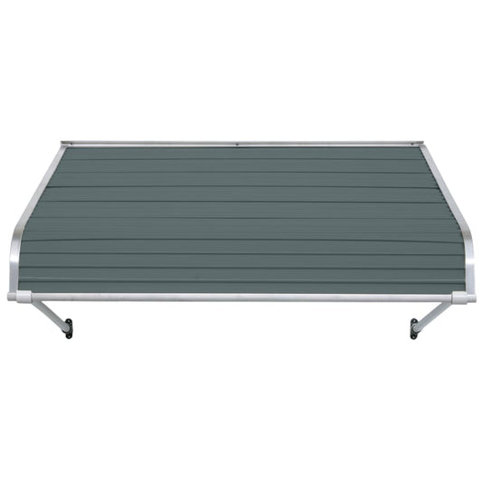 NuImage Awnings 1100 72-Inches Wide x 36-Inches Projection x 15-Inches Height Metal Slate Blue Solid Fixed Door Awning
