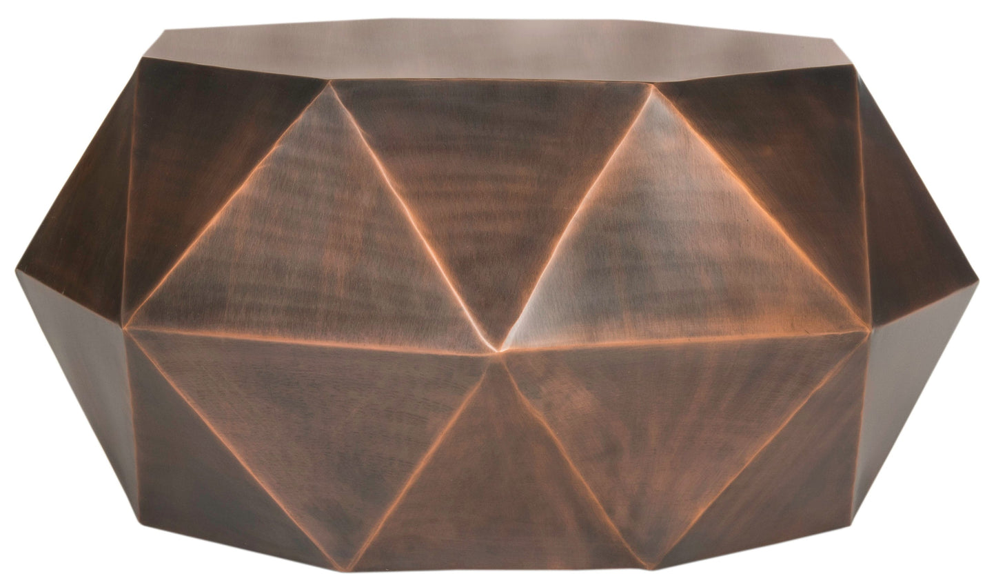 Safavieh Modern Round Metal Copper 31.0-in W x 15-in H Coffee Table