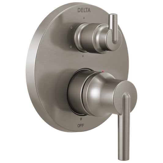 Delta Trinsic Stainless Steel 3.688-in Universal Bathtub/Shower Shower mixer 0.5-in -ID