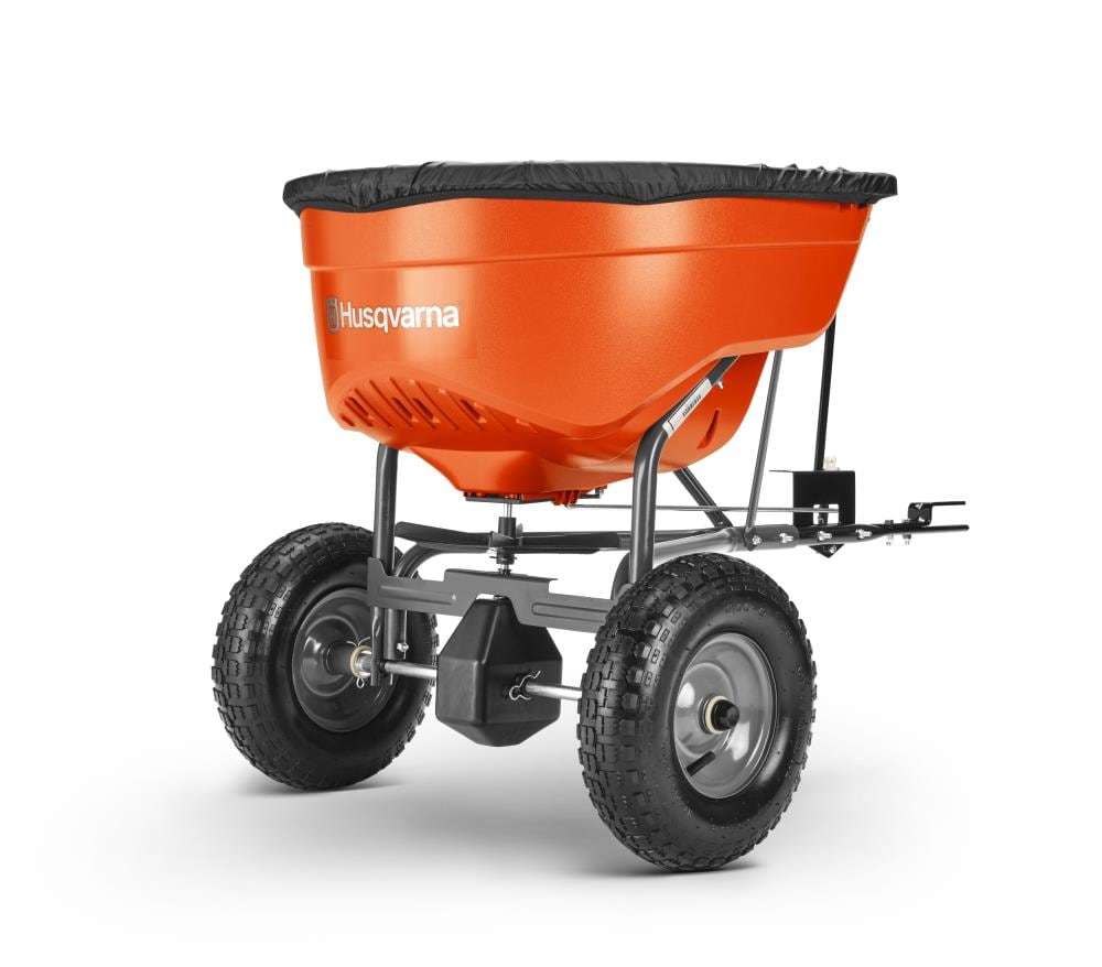 Husqvarna 130-lb Capacity Hitch Mounted Tow-Behind Spreader 588182904