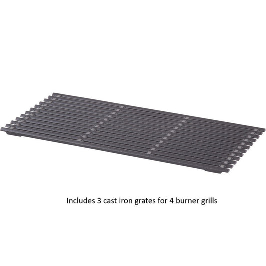 Char-Broil 17.5-in x 10.2-in 3-Pack Rectangle Porcelain-coated Cast Iron Grilling Grate 8369617W01A