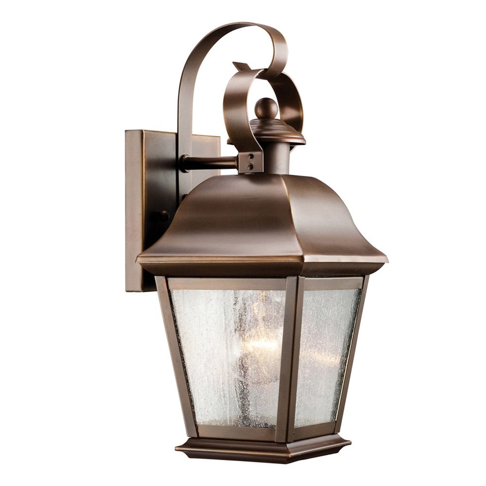 Kichler Mount Vernon 1 -Light 12.5-in H Antique Bronze Hardwired Outdoor Wall Light 1253818