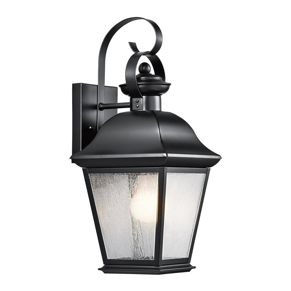 Kichler Mount Vernon 1 -Light 16.75-in H Black Hardwired Outdoor Wall Light 1253820