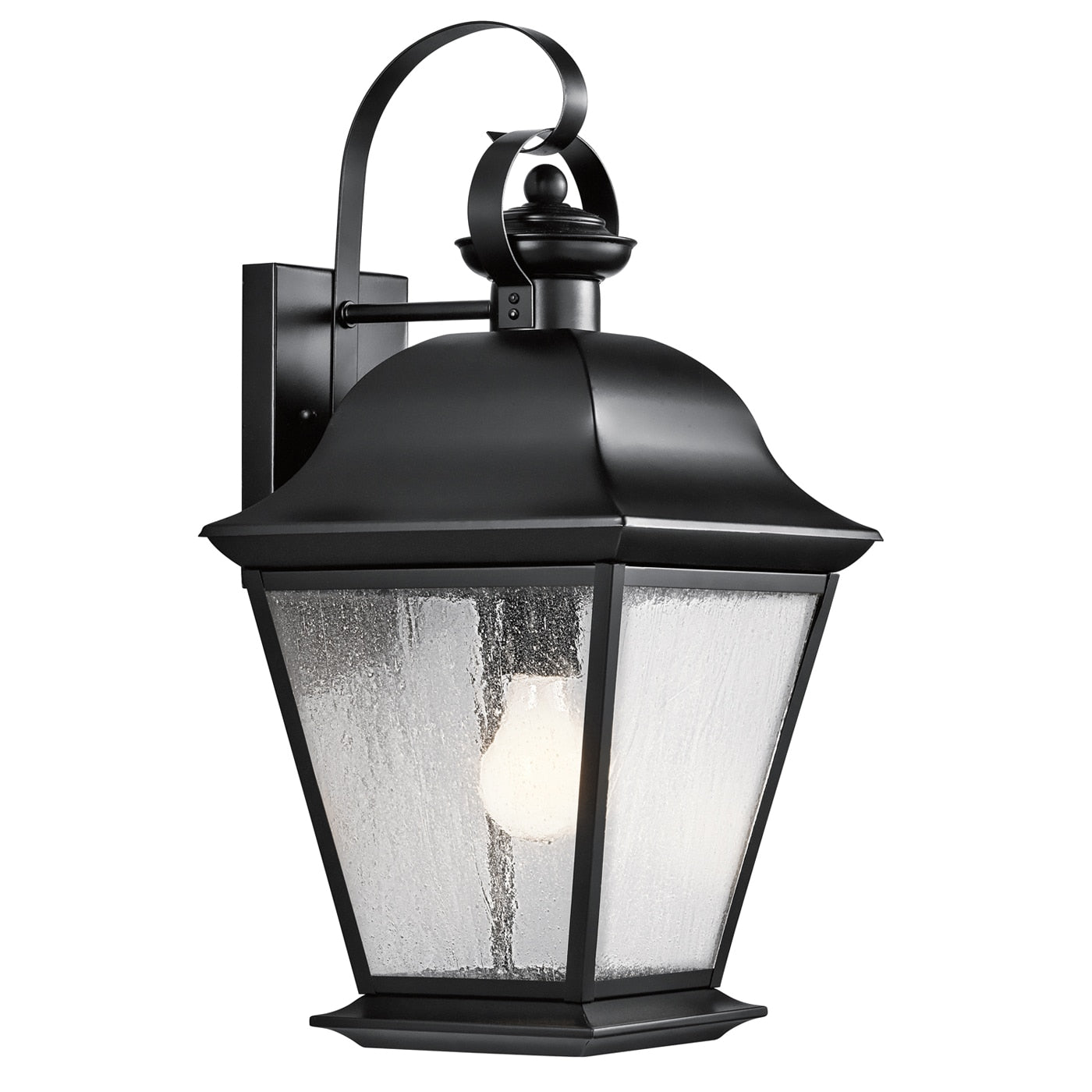 Kichler Mount Vernon 1 -Light 19.5-in H Black Hardwired Outdoor Wall Light 1253823