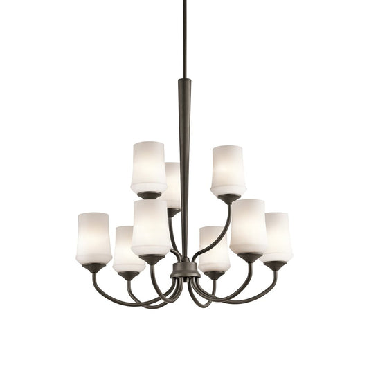 Kichler Aubrey 9 -Light Antique Bronze Transitional For Use in Dining Rooms, Foyers, Living Rooms Chandelier 1252724