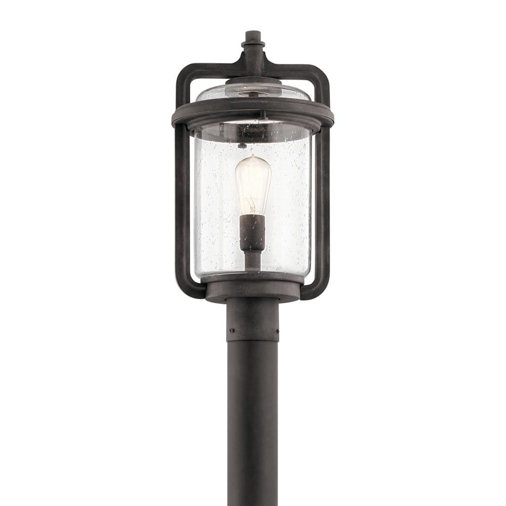 Kichler Andover 19.75-Inches Weathered Zinc Transitional Outdoor Light post lantern 1253978