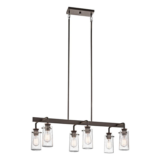 Kichler Braelyn 6 -Light Bronze Industrial For Use in Bedrooms, Dining Rooms, Foyers, Kitchens, Living Rooms Chandelier 1252671