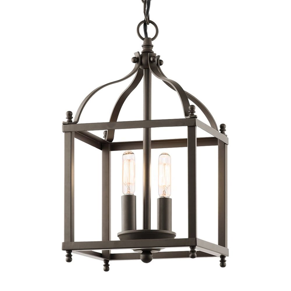 Kichler Larkin 2 -Light Olde Bronze Transitional Geometric Mini Hanging Pendant light 1253177