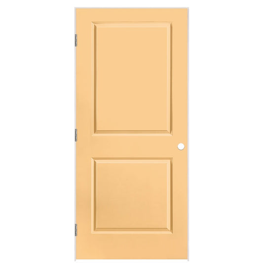 Masonite 36-in x 80-in Marigold Hollow core 2-panel square Left hand Smooth Prefinished Molded composite Flat Jamb Single Prehung Interior Door