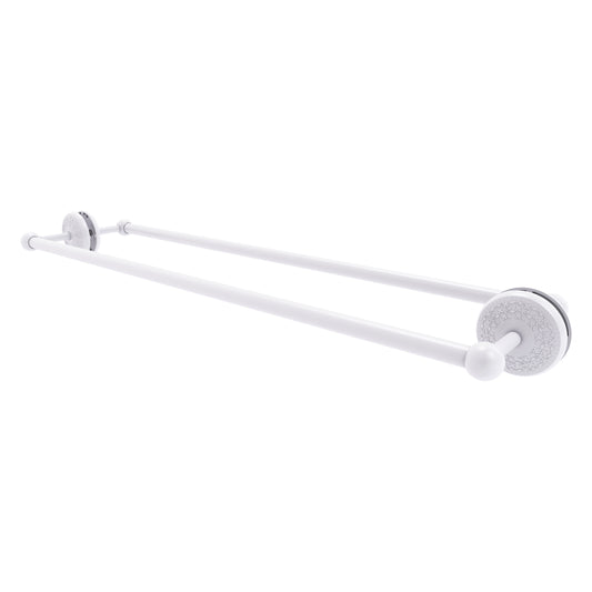 Allied Brass Monte Carlo 30-in double Matte White Wall mount Double Towel Bar