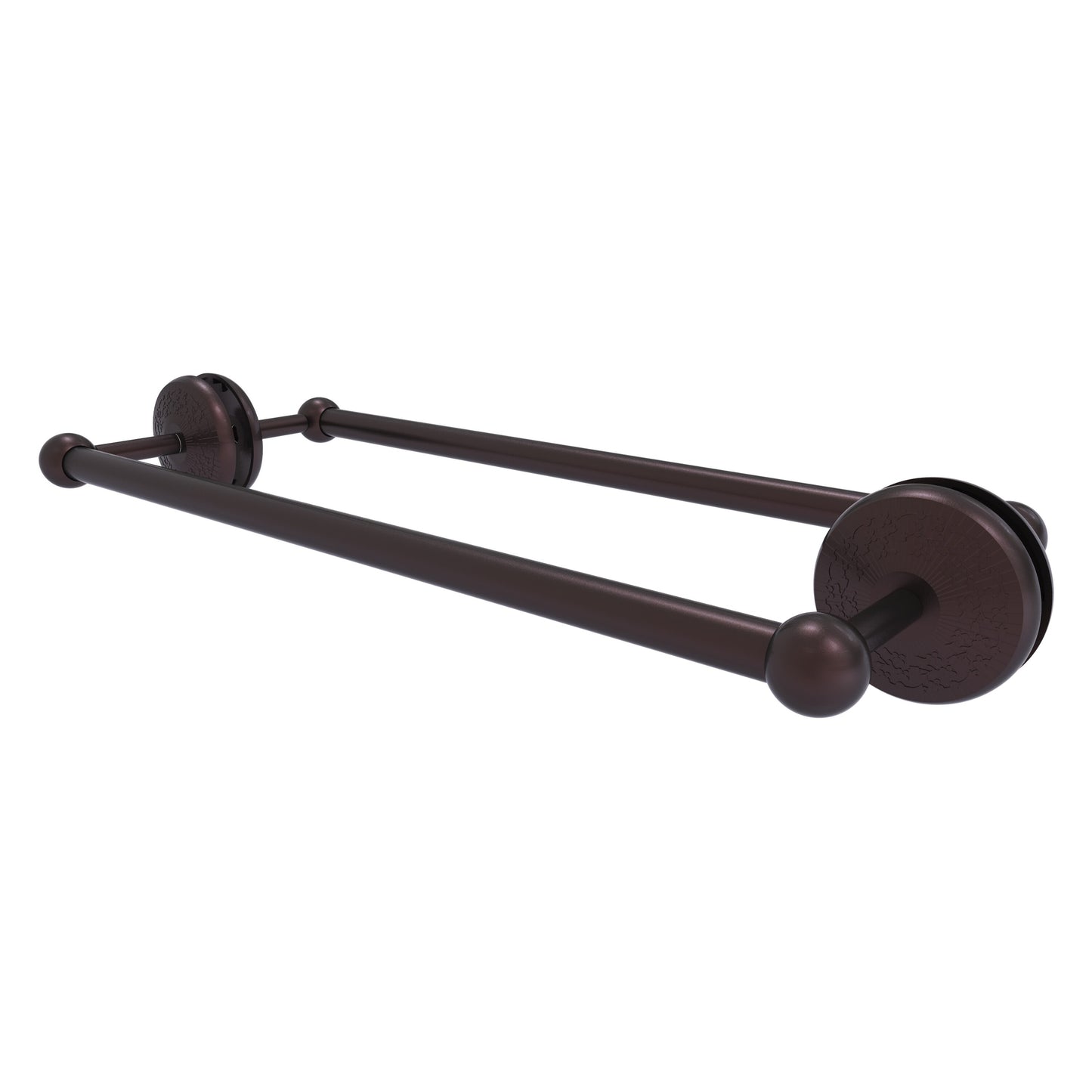 Allied Brass Monte Carlo 18-in double Antique Bronze Wall mount Double Towel Bar