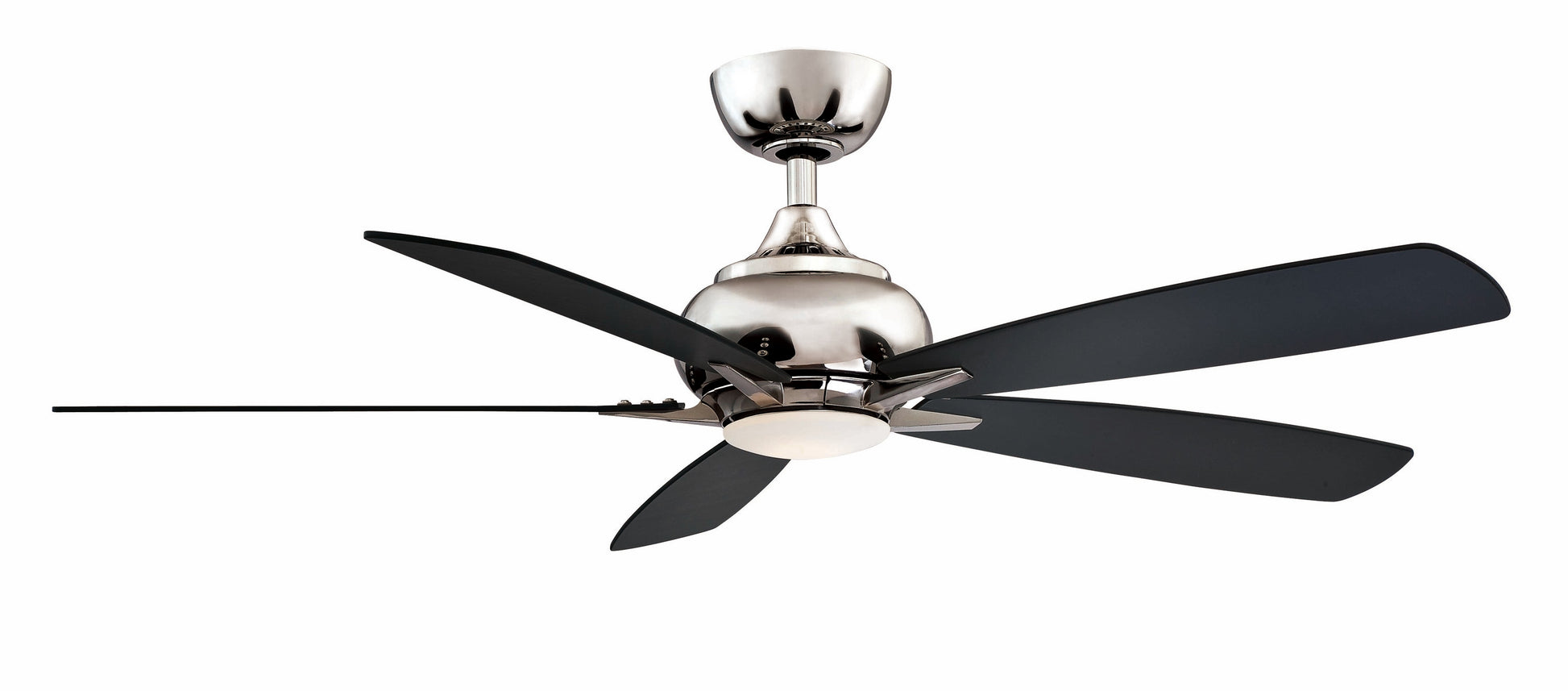 Fanimation Doren 52-in Integrated LED Polished nickel with Black Blades Ceiling Fan With Light - Remote Included ( 5 -Blade ) 1391688