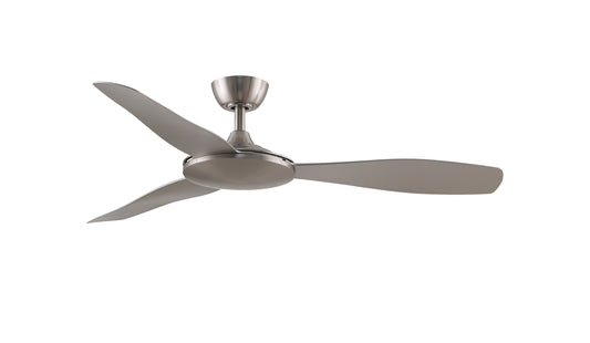 Fanimation GlideAire 52-in Brushed Nickel Indoor/Outdoor Smart Propeller Ceiling Fan and Remote (3-Blade) FPD8520BNBN