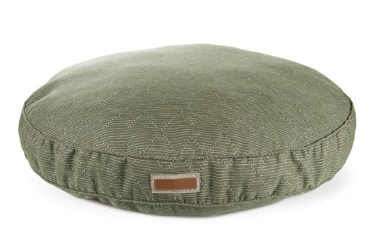 The Houndry Round Mossy Mutt Sunbrella acrylic fabric Dog Bed ( Large )