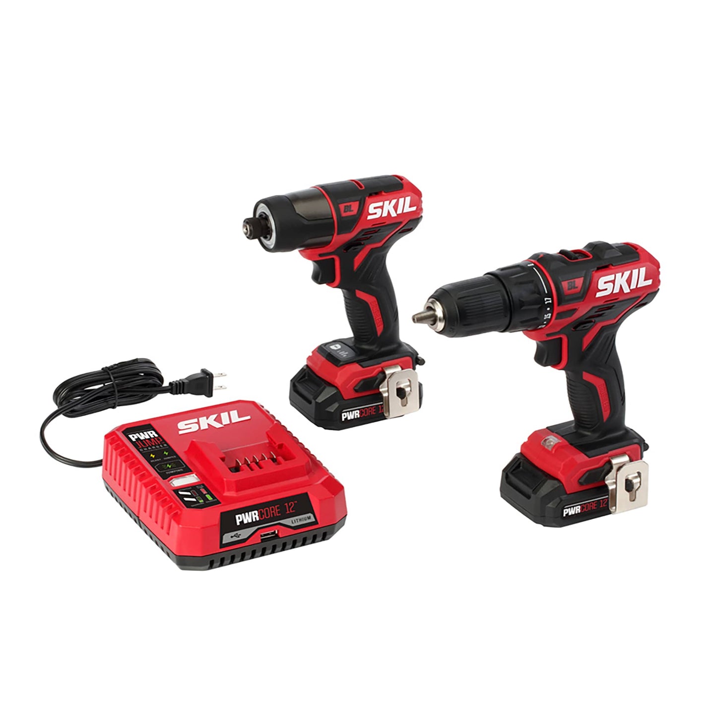 SKIL 12-volt 2-Tool Brushless Power Tool Combo Kit (2-Batteries Included and Charger Included) CB736701
