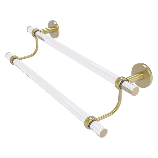Allied Brass Clearview 24-in double Satin Brass Wall mount Double Towel Bar