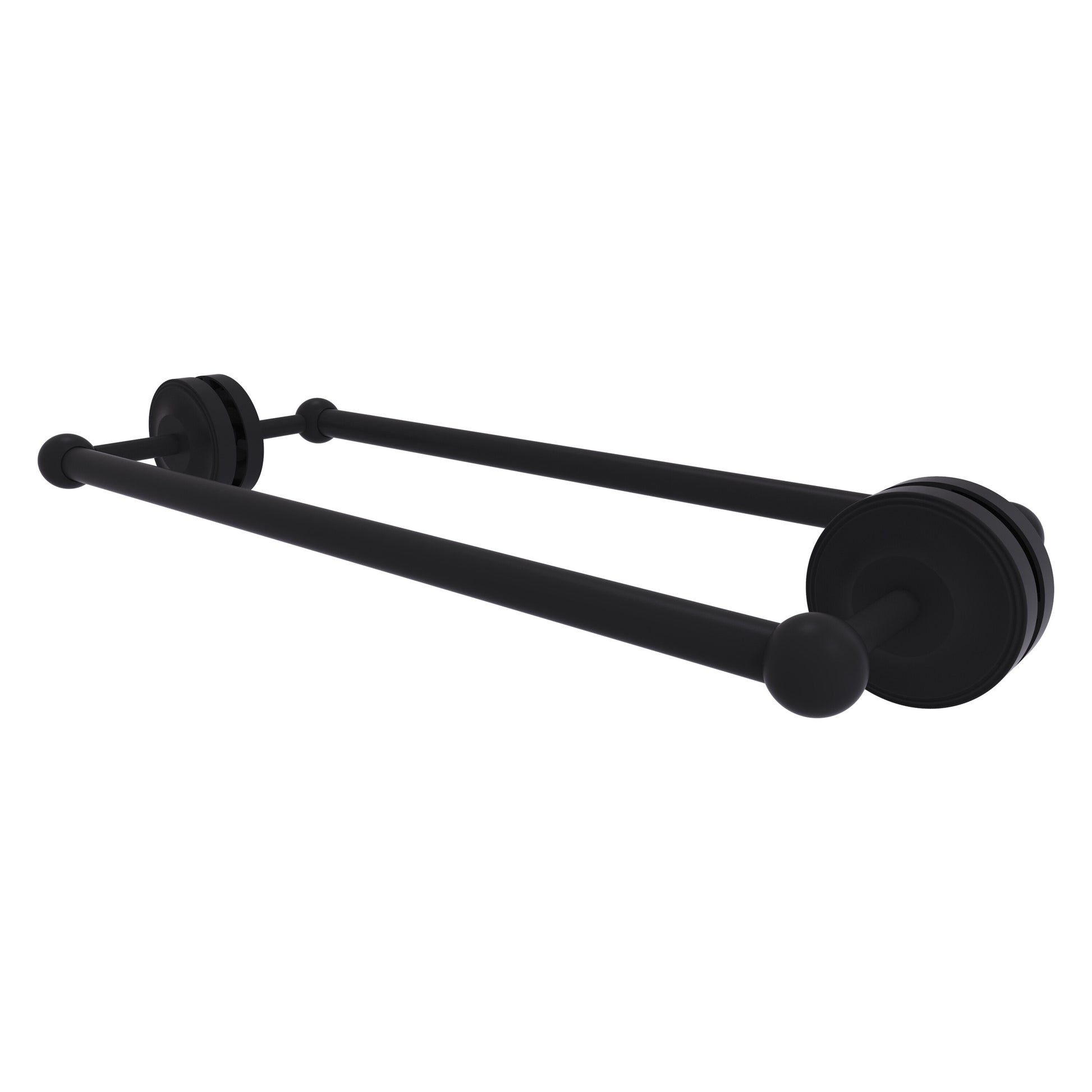 Allied Brass Prestige Regal 18-in double Matte Black Wall mount Double Towel Bar