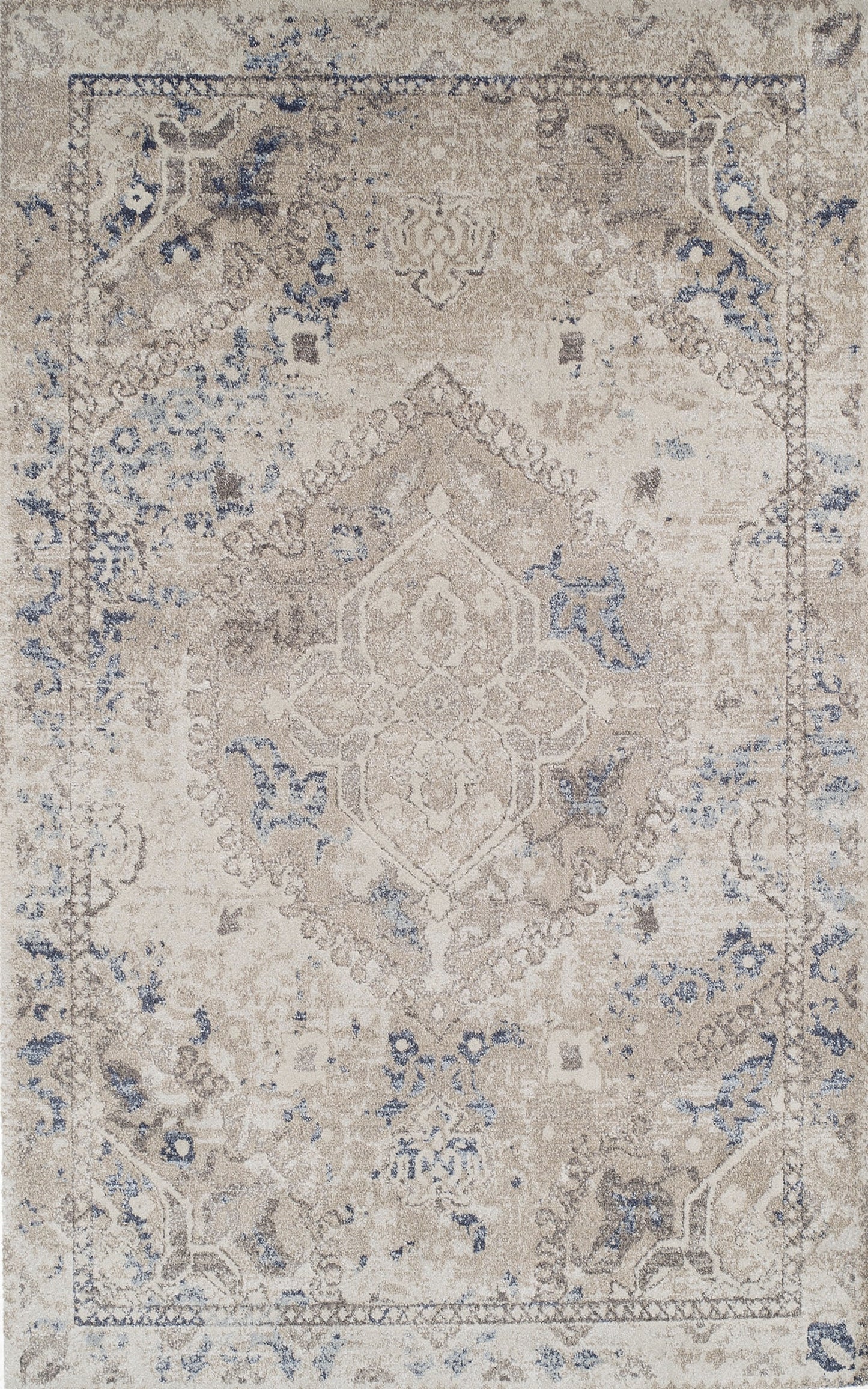 Addison Rugs Wellington 8 x 11 (ft) Beige Rectangular Indoor Distressed/Overdyed Farmhouse/Cottage Area rug