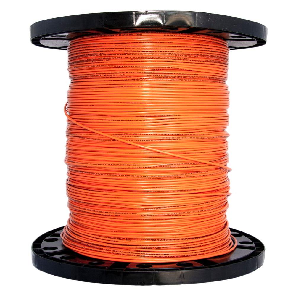 Southwire SIMpull 500-ft 8-AWG Orange Stranded Copper Thhn Wire (By-the-roll) 23849312