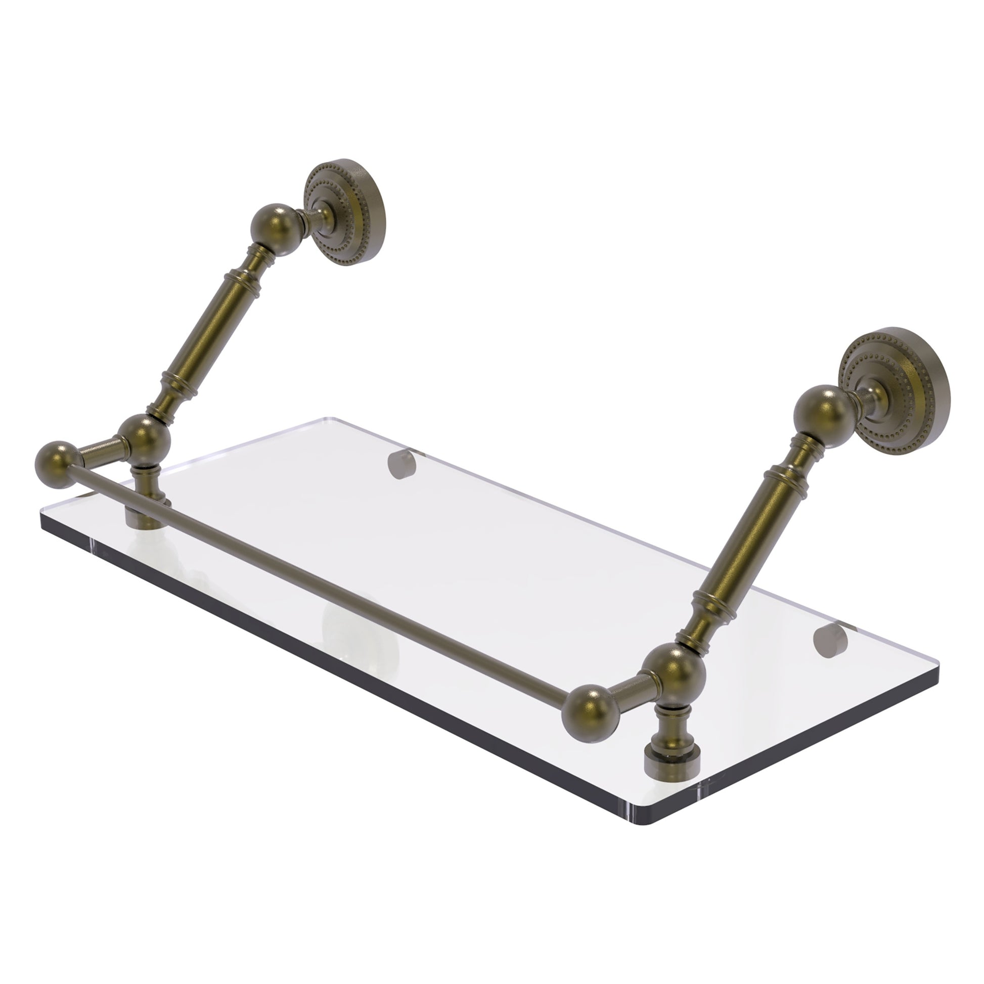 Allied Brass Dottingham Antique Brass Wall mount Bathroom Shelf ( 18-in x 7.3-in x 8-in )