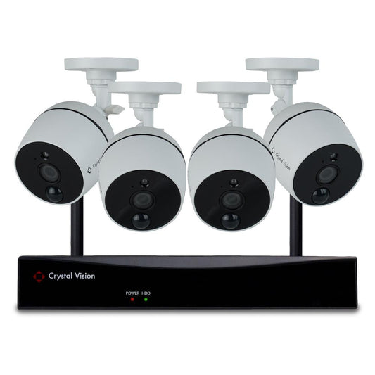 Crystal Vision Outdoor 4-Camera Plug-in Bullet 2Tb Hard Drive Security Camera System CVT808N-41C