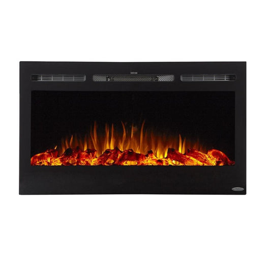 Touchstone 36-in W Black Fan-forced Electric Fireplace 80014