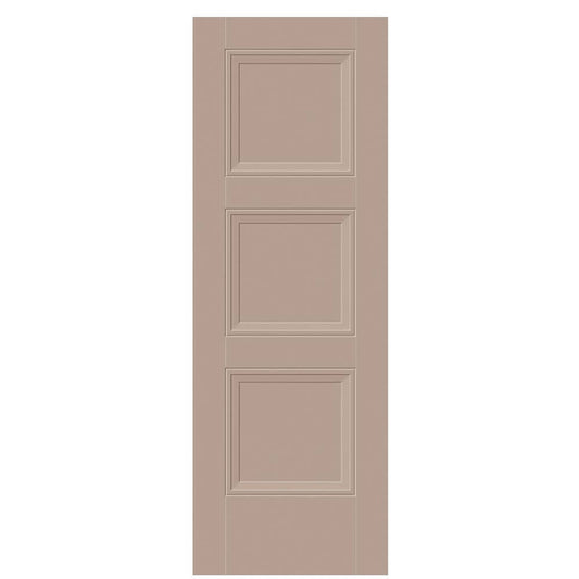 Masonite Livingston 28-in x 80-in SandPiper 3-panel square Smooth Solid core Prefinished Molded composite Slab Door