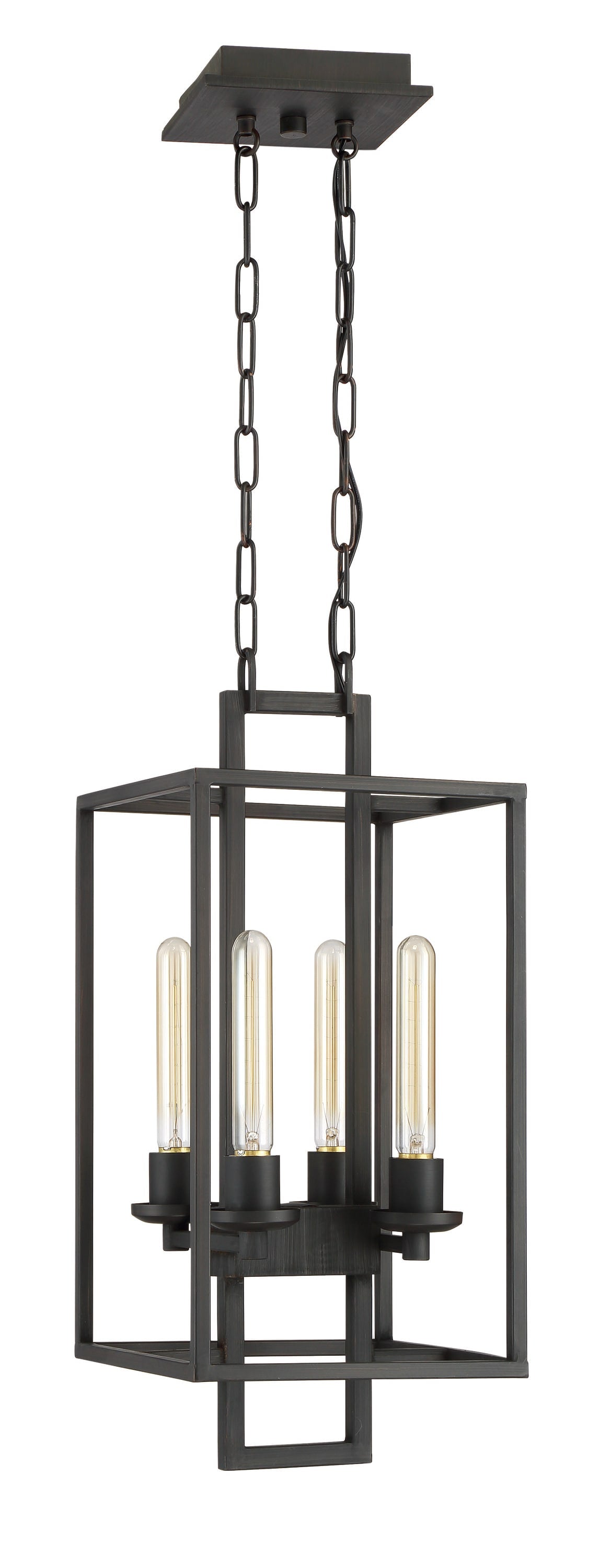 Craftmade Cubic 4 -Light Bronze Transitional For Use in Bedrooms, Dining Rooms, Foyers, Kitchens, Living Rooms Chandelier 1605151