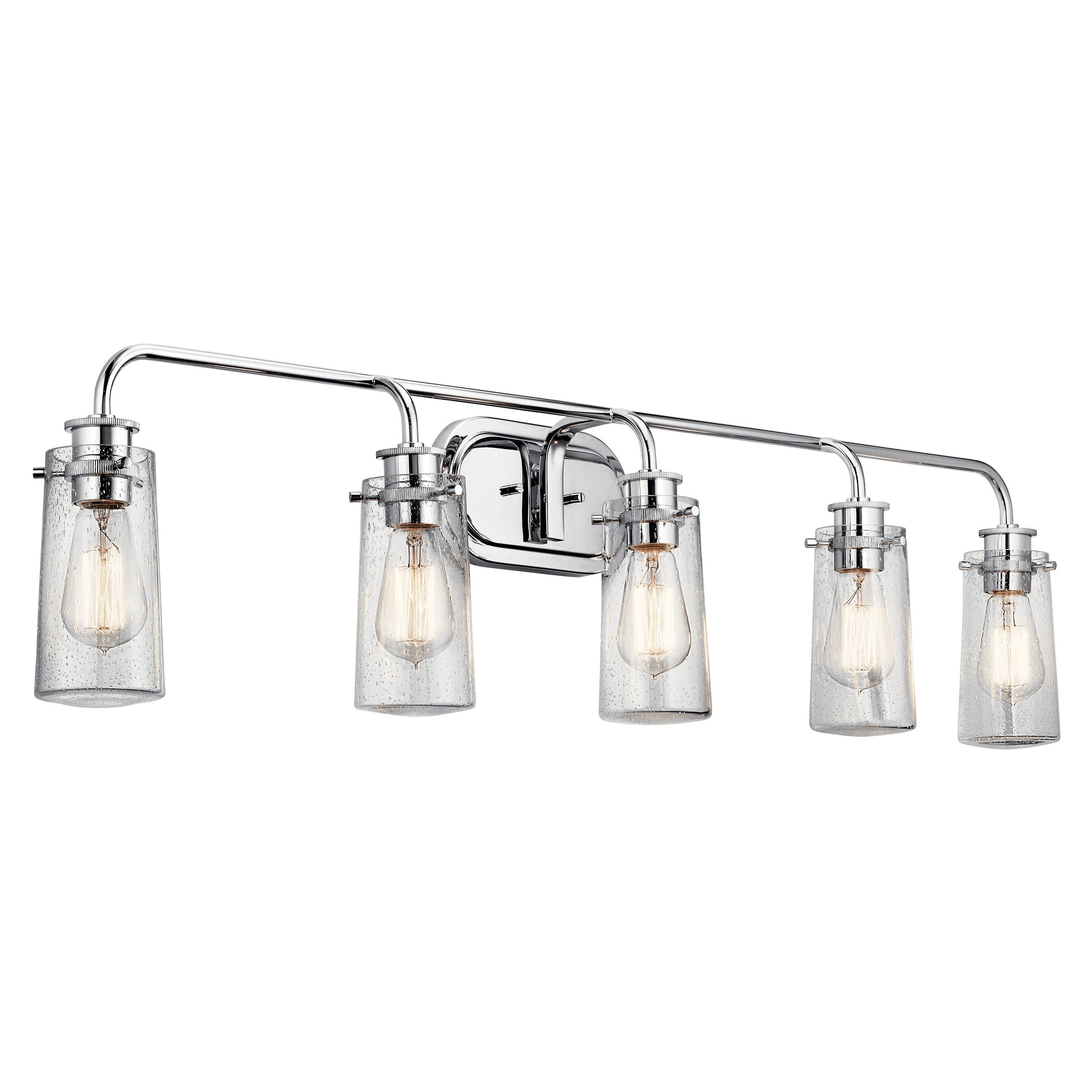 Kichler Braelyn 44-in 5 -Light Chrome Industrial Vanity light