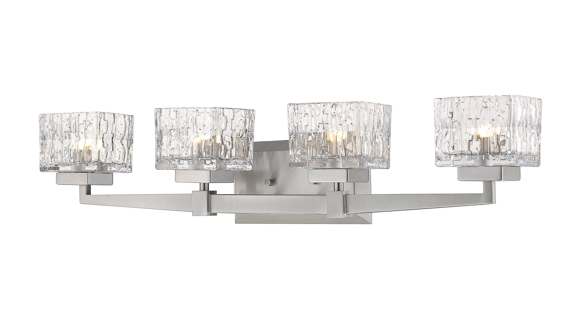 Z-Lite Rubicon 29.5-in 4 -Light Brushed Nickel Modern/contemporary Vanity light