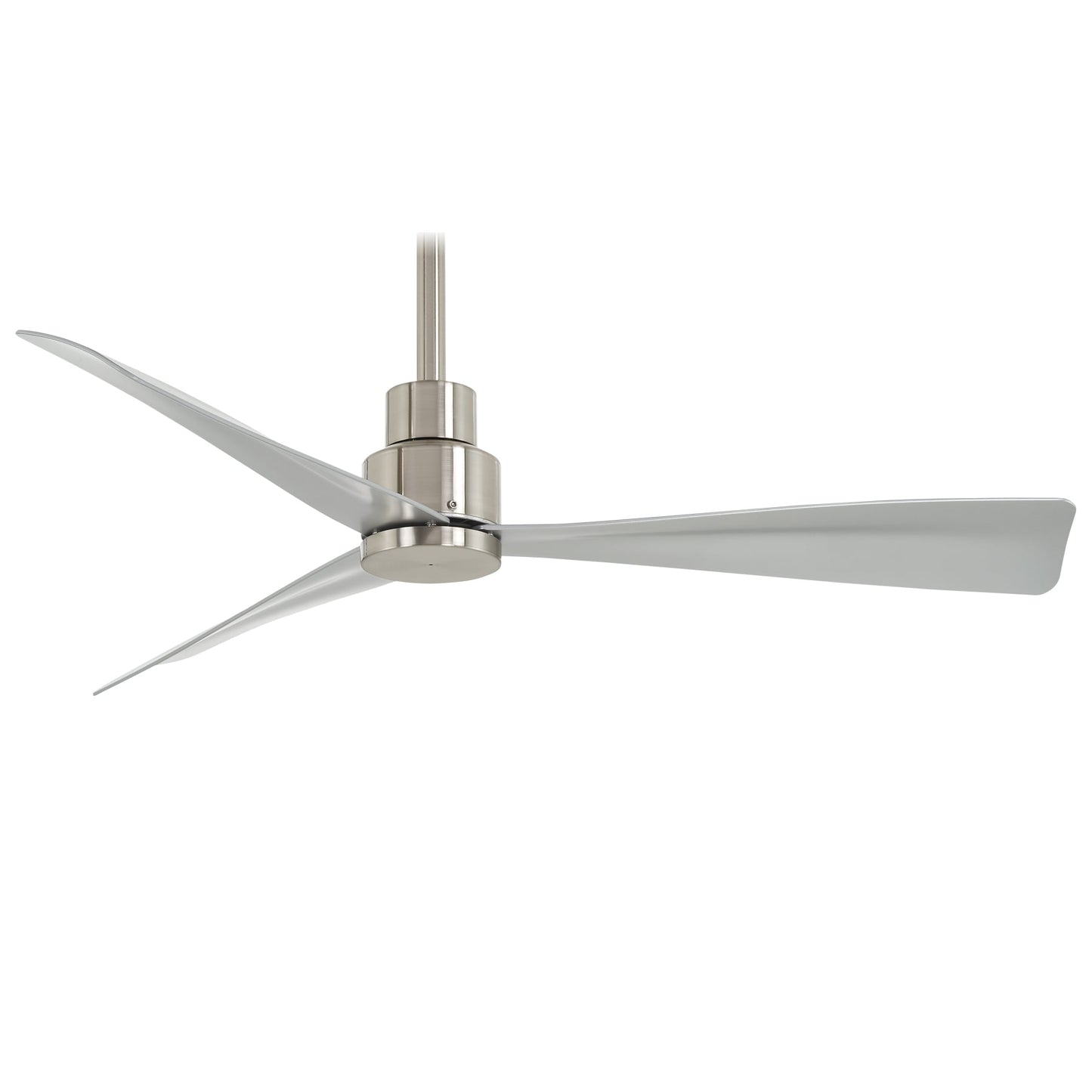 Minka Aire Simple 44-in Outdoor Brushed Nickel Wet with Silver Blades Ceiling Fan Without Light - Remote Included ( 3 -Blade )