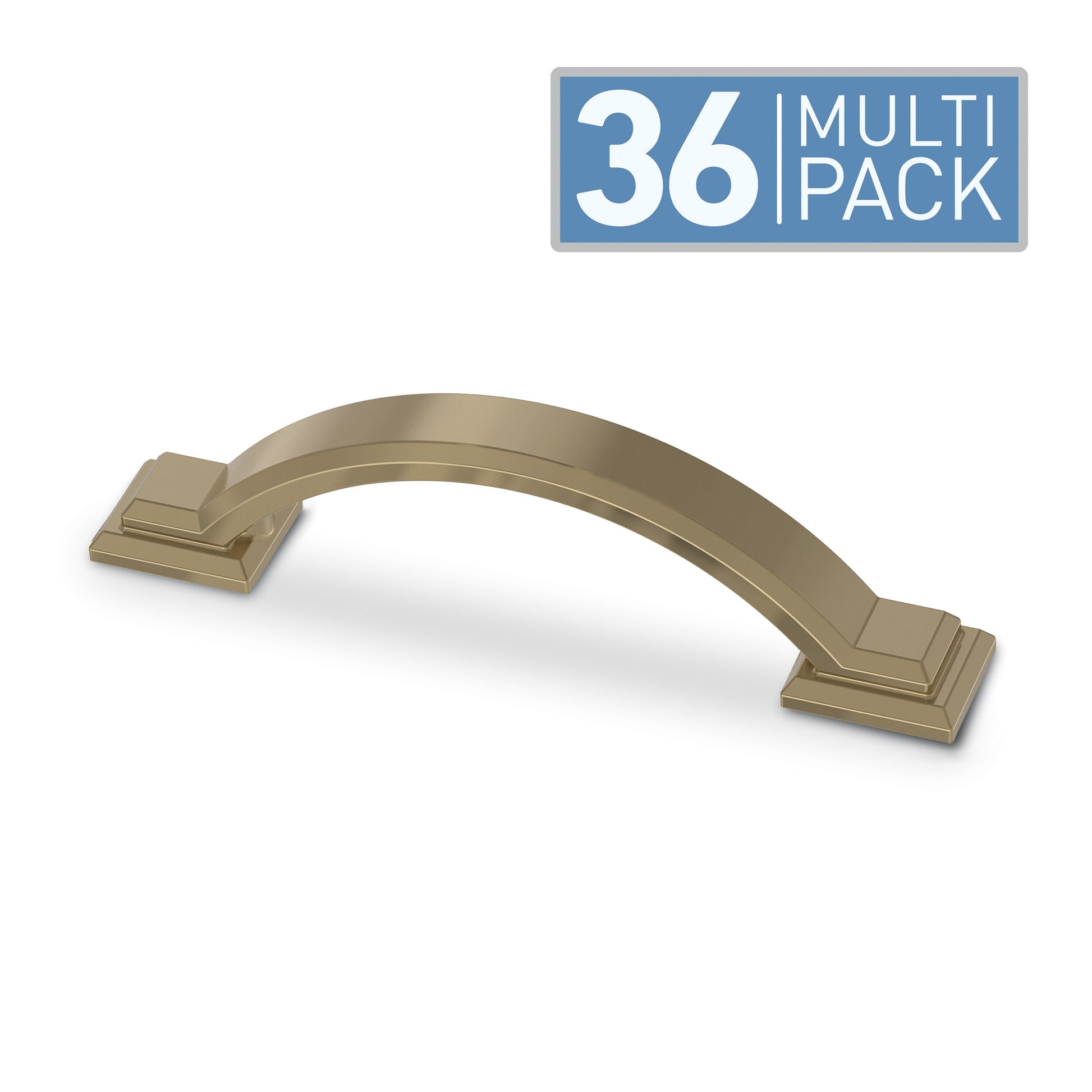Brainerd Architectural 3-in (76Mm) Center to Center Champagne Bronze Arch Handle Drawer Pulls (36-Pack) P32945W-CZ-K3