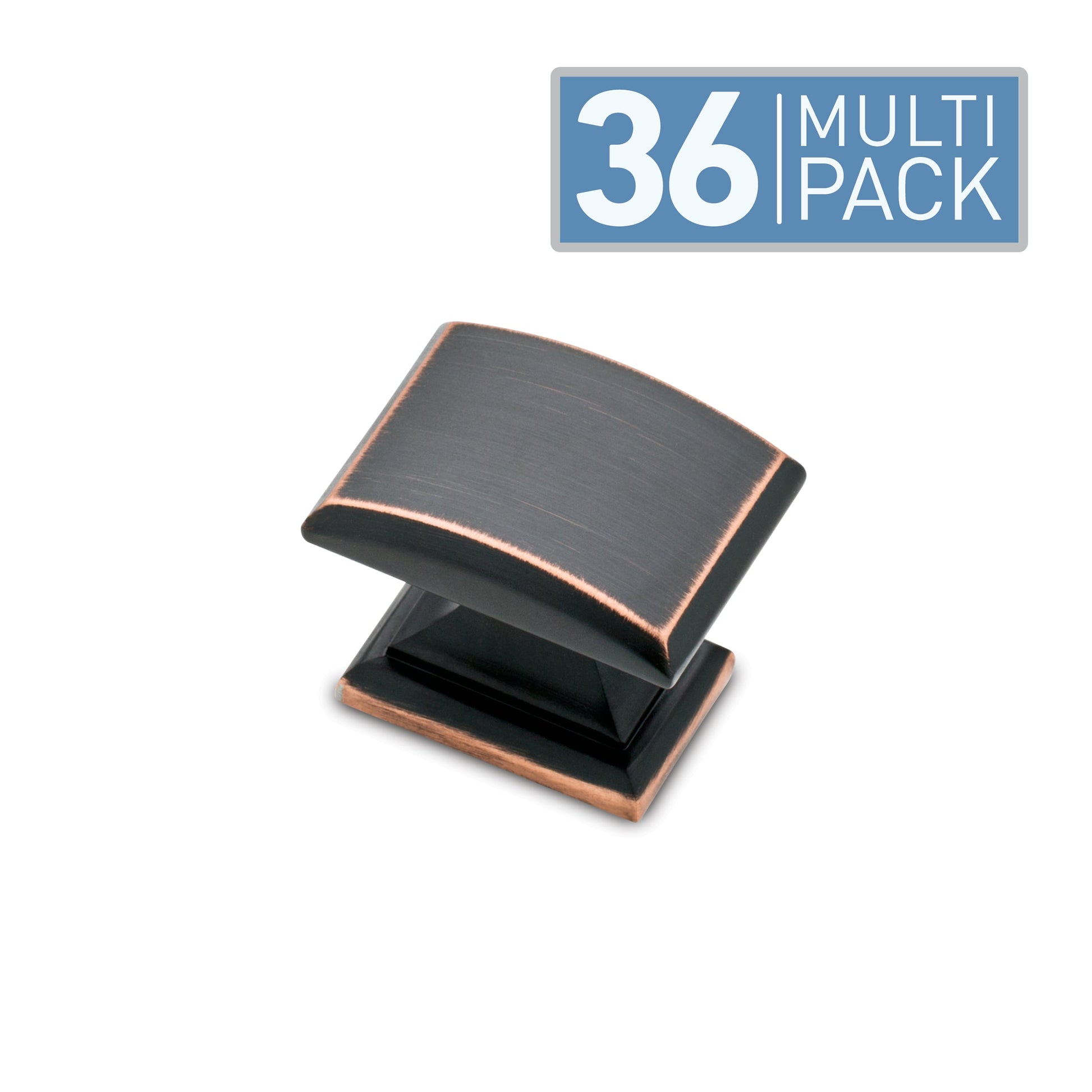 Brainerd Architectural 1-1/4-in Bronze with Copper Highlights Rectangular Contemporary Cabinet Knob (36-Pack) P32943W-VBC-K3