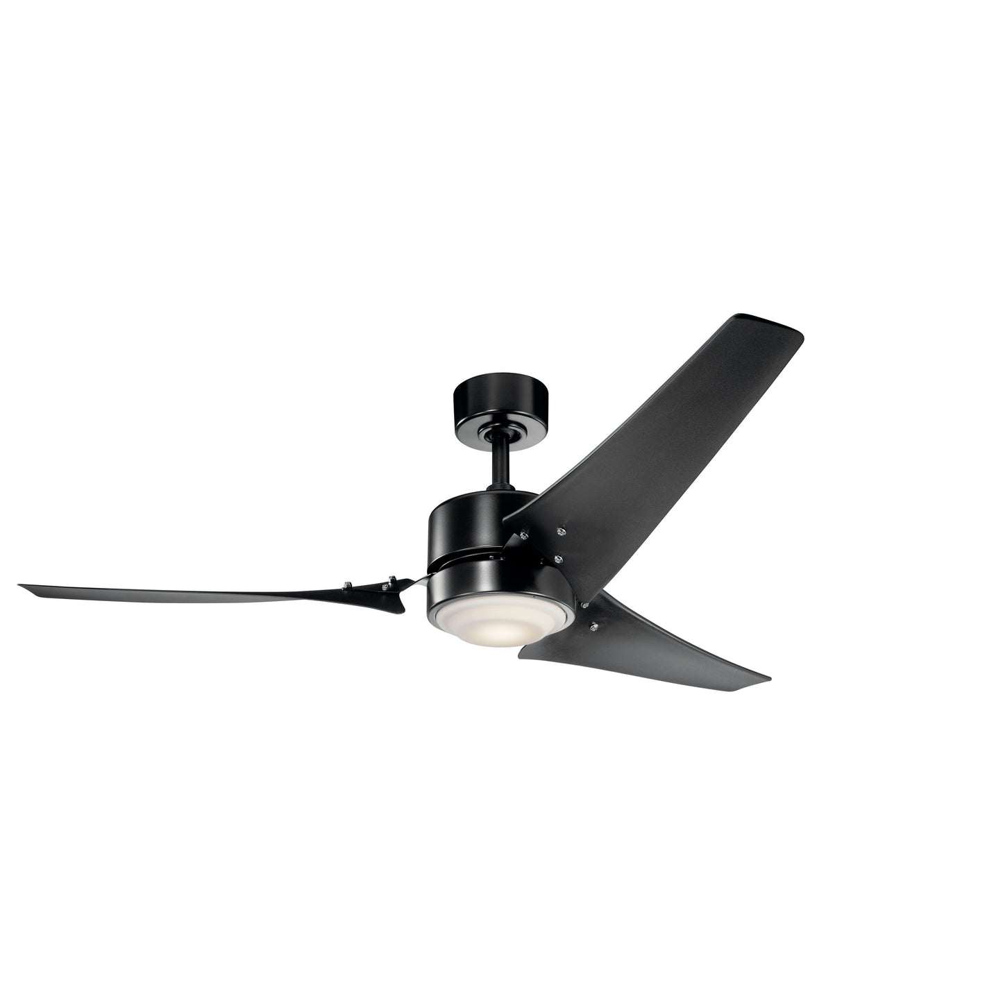 Kichler Rana 60-in Integrated LED Outdoor Satin Black with Satin Black Blades Ceiling Fan With Light - Remote Included ( 3 -Blade ) 1694998
