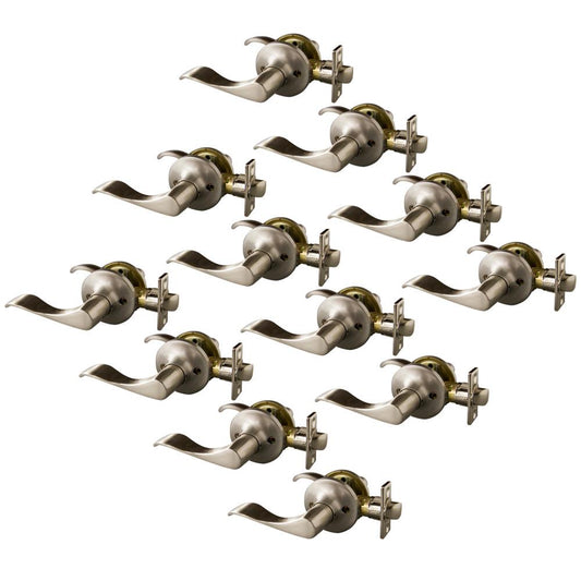 Design House Springdale Satin Nickel Universal Interior Hall/Closet Passage Door Handle (12-Pack) 190884