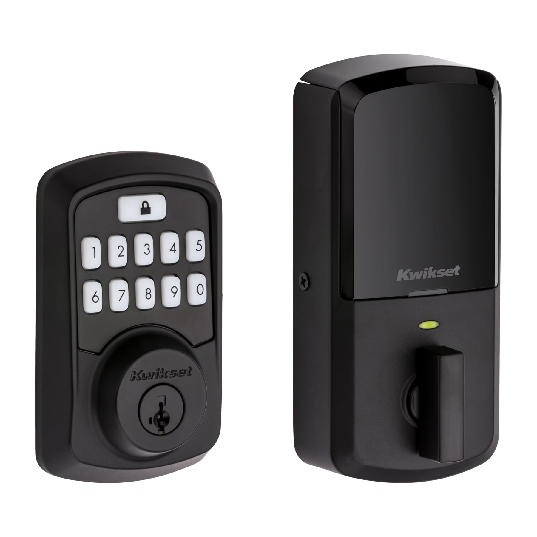 Kwikset Aura Matte Black Smart Lock Electronic Deadbolt Bluetooth Smartkey with Keypad 942 BLE DB 514 SMT