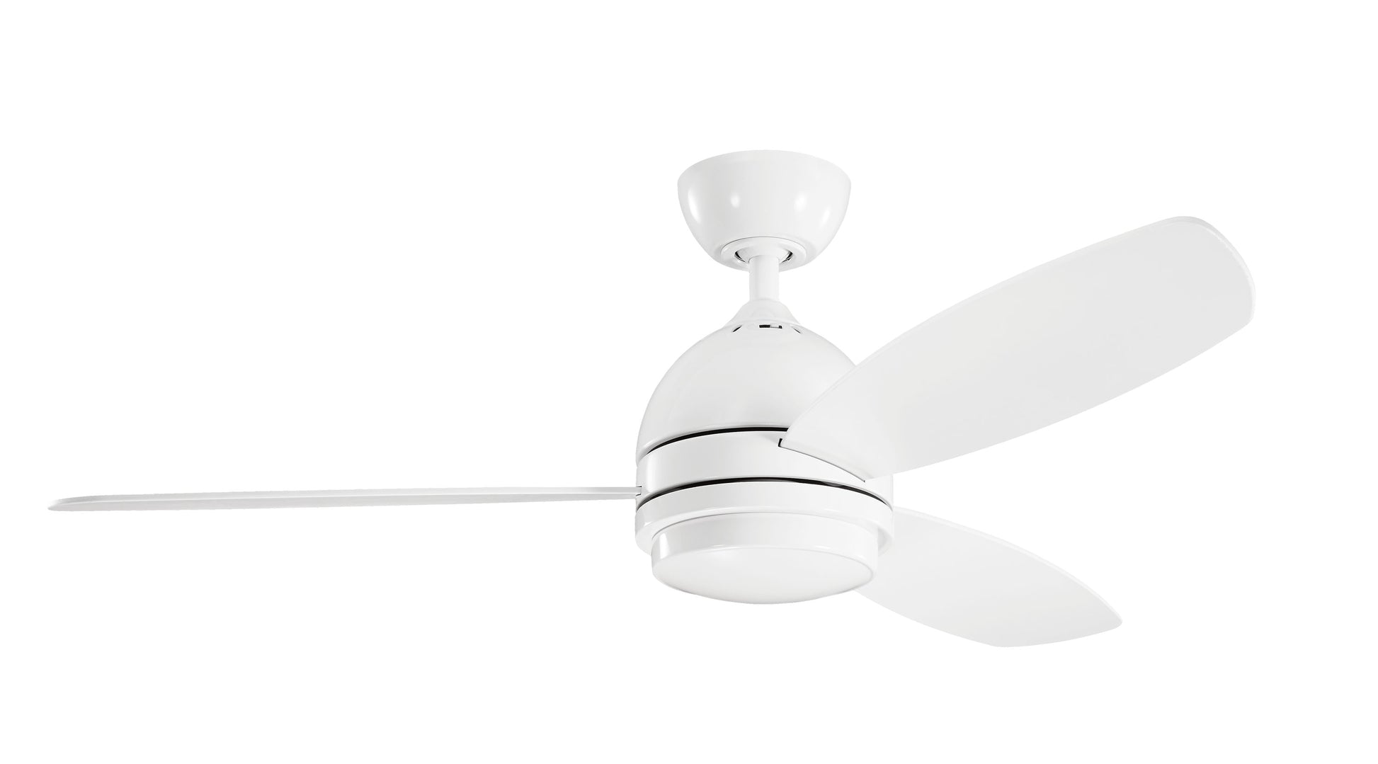 Kichler Vassar 52-in Integrated LED White with White/Silver Blades Ceiling Fan With Light ( 3 -Blade ) 1694989