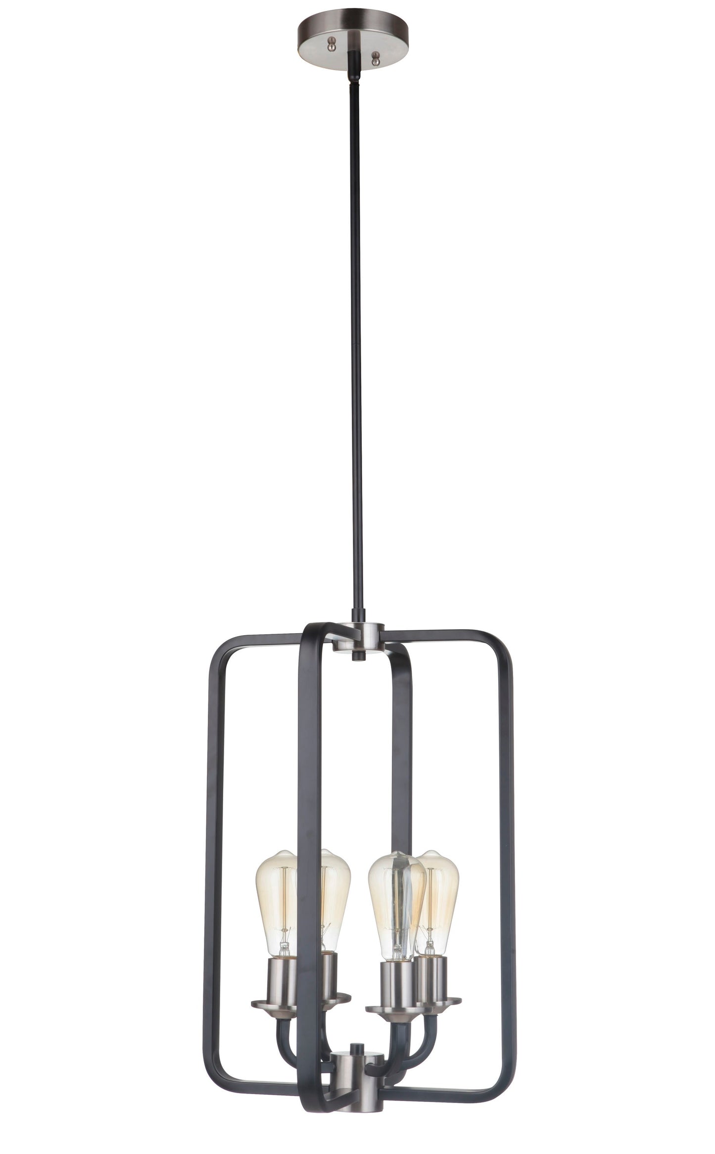 Craftmade Randolph 4 -Light Black Transitional For Use in Bedrooms, Dining Rooms, Foyers, Kitchens, Living Rooms Chandelier 2180086