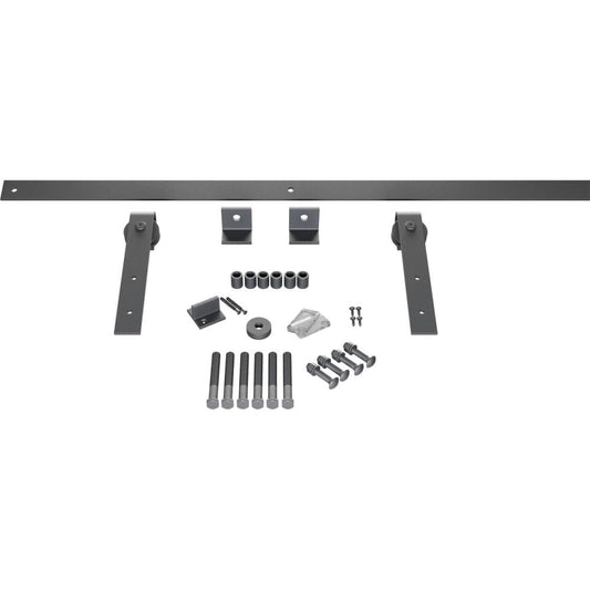 Goldberg Brothers 84-in Silver Metallic Indoor J-strap Single Double Barn door hardware kit