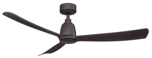 Fanimation Kute 52-in Dark Bronze with Dark Walnut Blades Indoor/Outdoor Smart Propeller Ceiling Fan Light Kit Compatible and Remote (3-Blade) FPD8534DZ