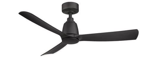 Fanimation Kute 44-in Black Indoor/Outdoor Smart Propeller Ceiling Fan Light Kit Compatible and Remote (3-Blade) FPD8547BL