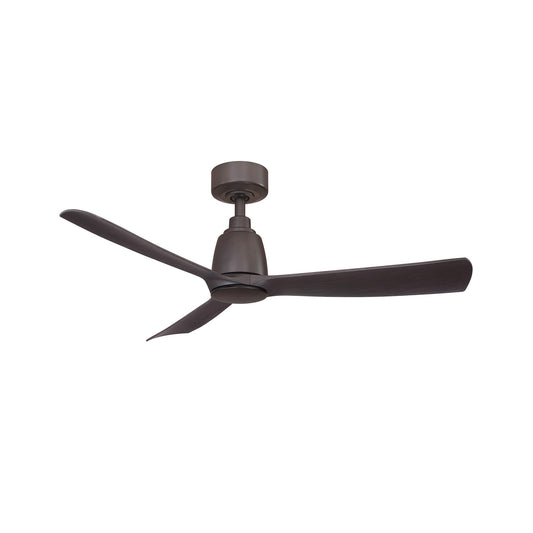 Fanimation Kute 44-in Dark Bronze with Dark Walnut Blades Indoor/Outdoor Smart Propeller Ceiling Fan Light Kit Compatible and Remote (3-Blade) FPD8547DZ