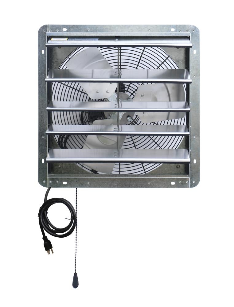 iLIVING Variable Speed Shutter Exhaust Fan 18-in Indoor Silver Wall Mounted Fan ILG8SF18V-T