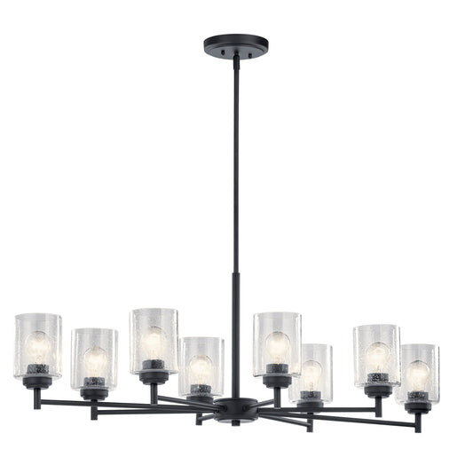 Kichler Winslow 8 -Light Black Modern/contemporary For Use in Bedrooms, Dining Rooms, Foyers, Kitchens, Living Rooms Chandelier 2416115